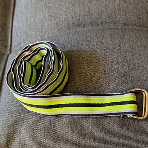 Leather Man Triple Stripe D Ring Adjustable Grosgrain Belt. Size Large